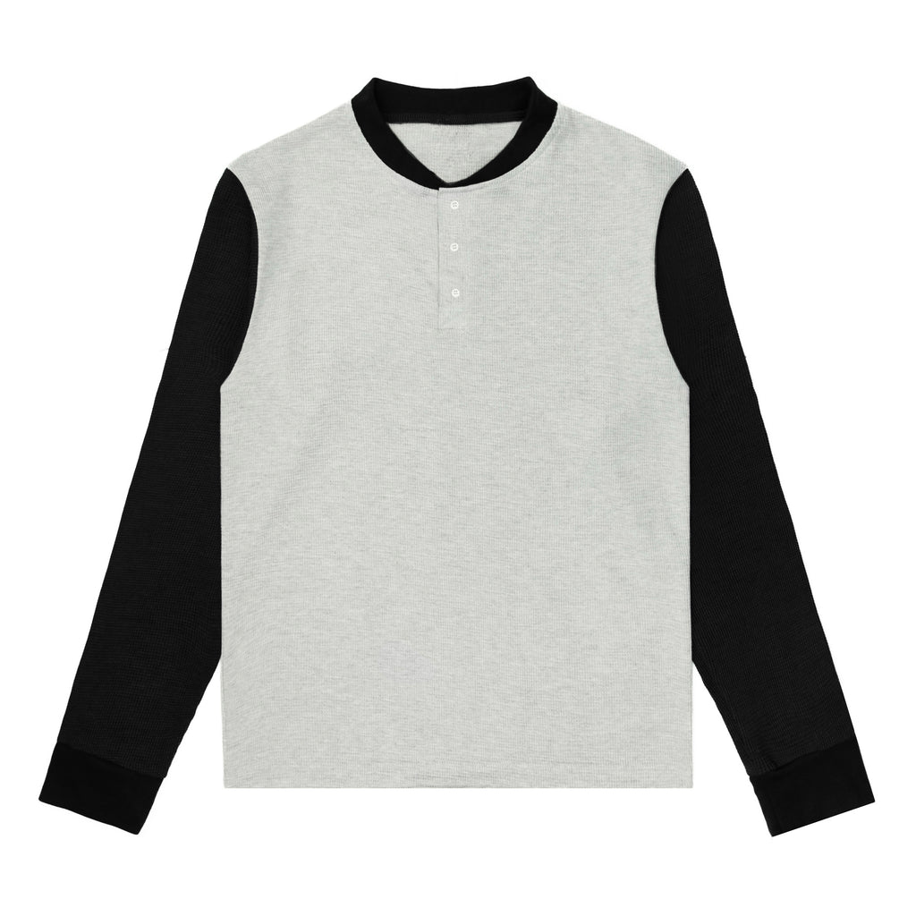 Load image into Gallery viewer, Knit Henley (Black)