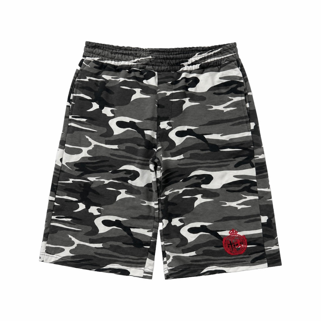 Load image into Gallery viewer, SNOW CAMO SWEATSHORTS