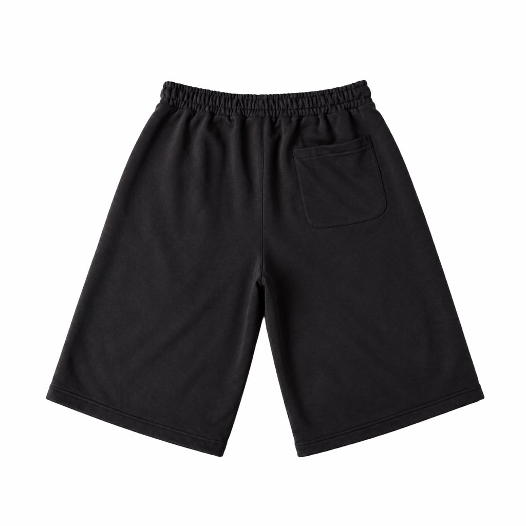 Load image into Gallery viewer, BLACK COTTON SWEATSHORTS