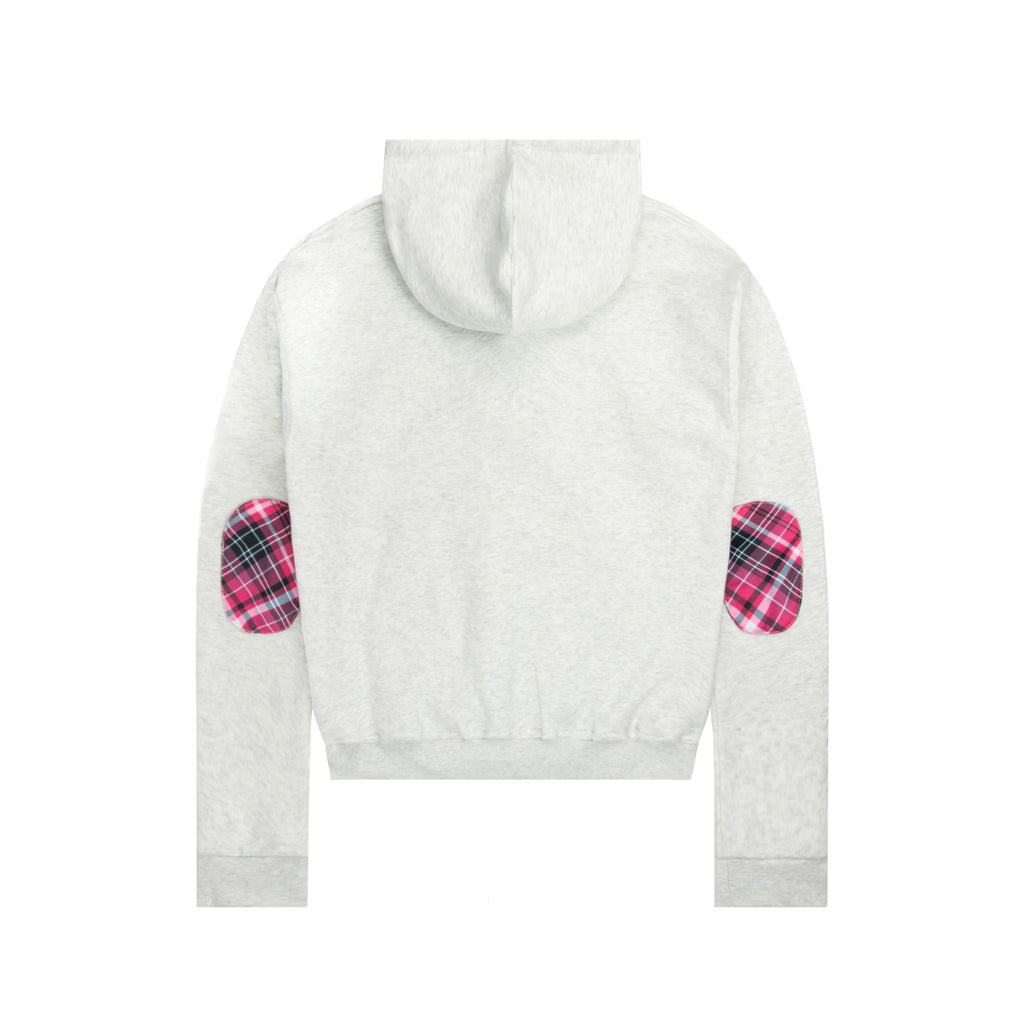 Load image into Gallery viewer, Grey Plaid Swirl Zip Hoodie
