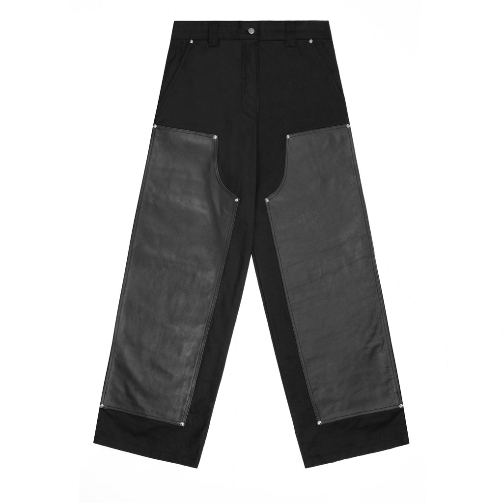 Load image into Gallery viewer, LEATHER KNEE CARPENTER PANTS
