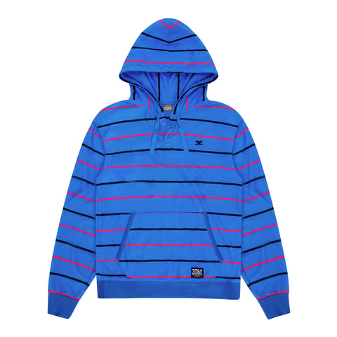STRIPED POLO HOODIE